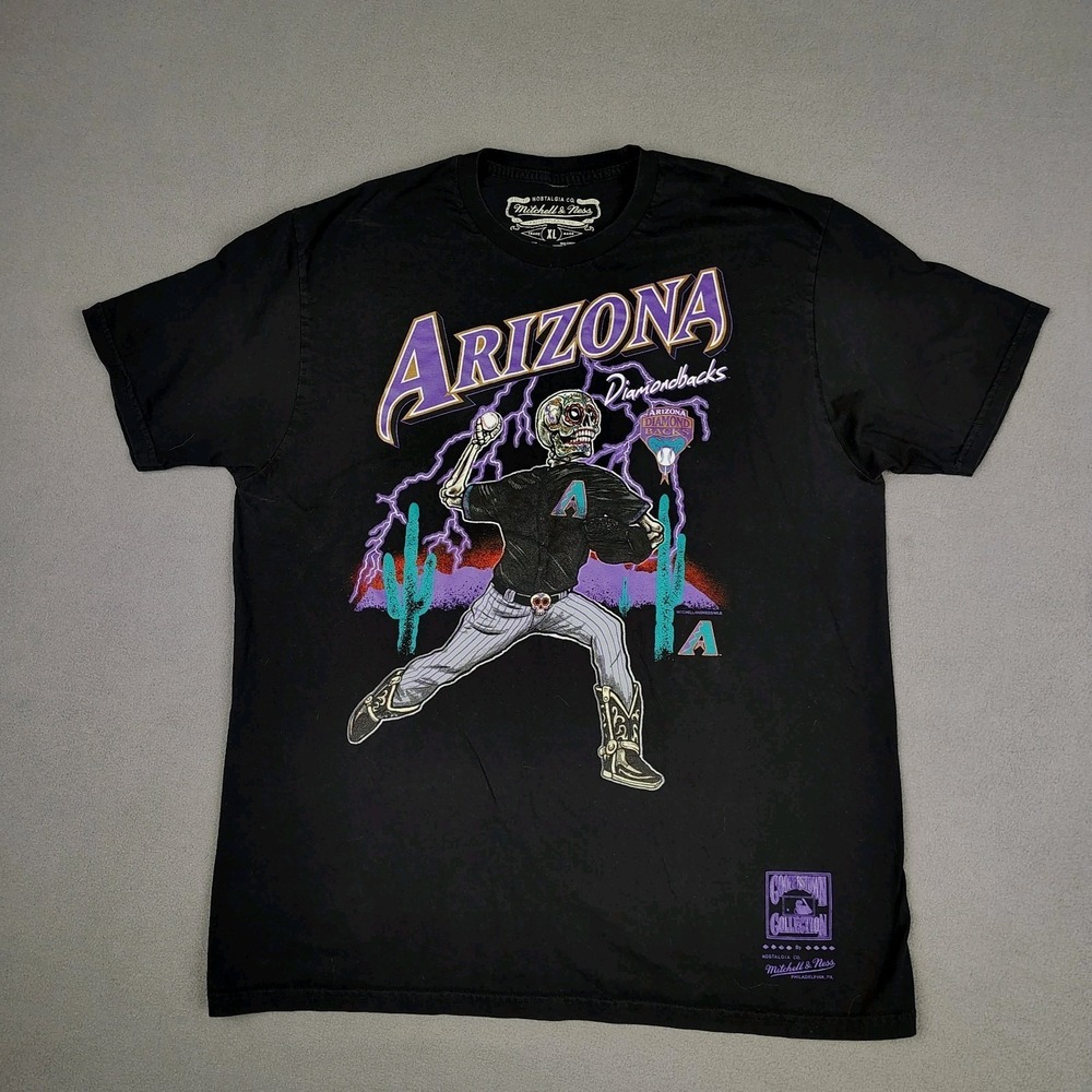 Arizona Diamondbacks Mitchell Ness Skeleton Pitcher Men Large Sugar Skull Cowboy - Picture 7 of 7